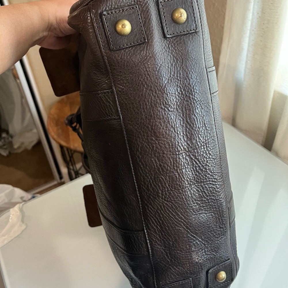 Mulberry Dark Brown Leather Bayswater Satchel with Gold Turnlock - Picture 6 of 16